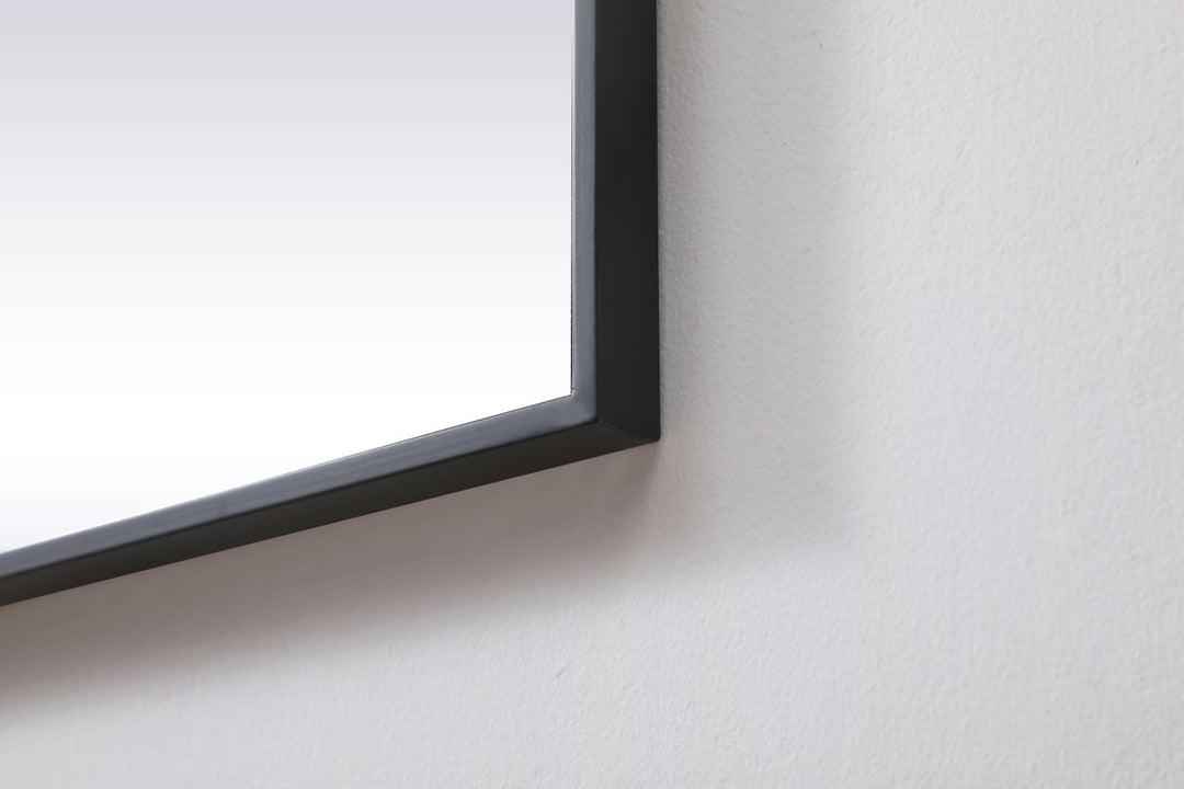 Metal Frame Square Mirror 42 Inch In Black