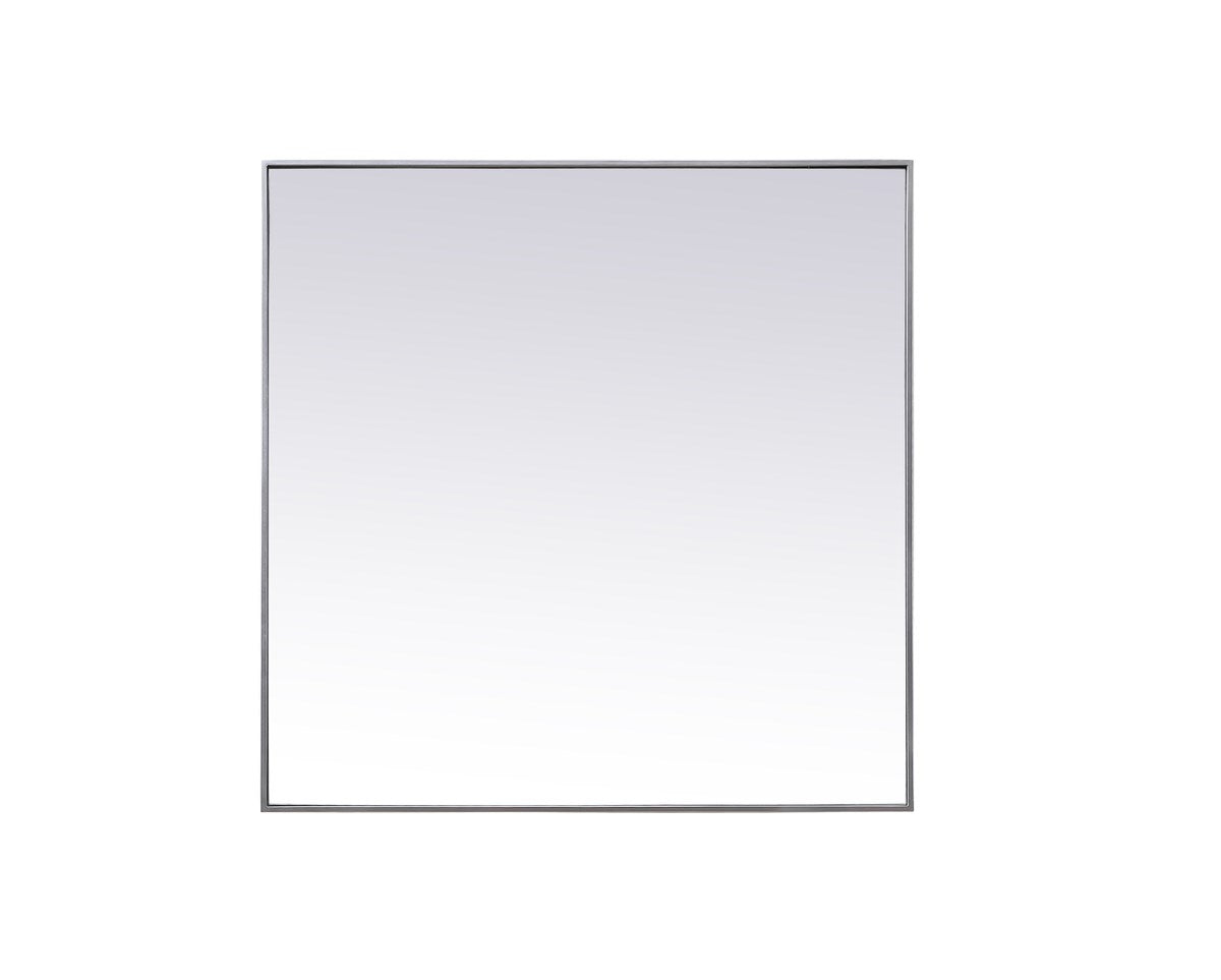 Metal Frame Square Mirror 42 Inch In Silver by Elegant Decor