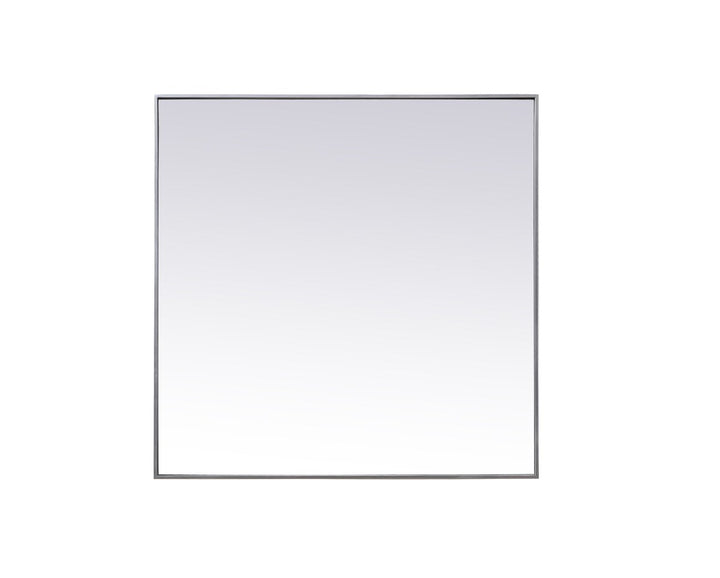 Metal Frame Square Mirror 42 Inch In Silver by Elegant Decor
