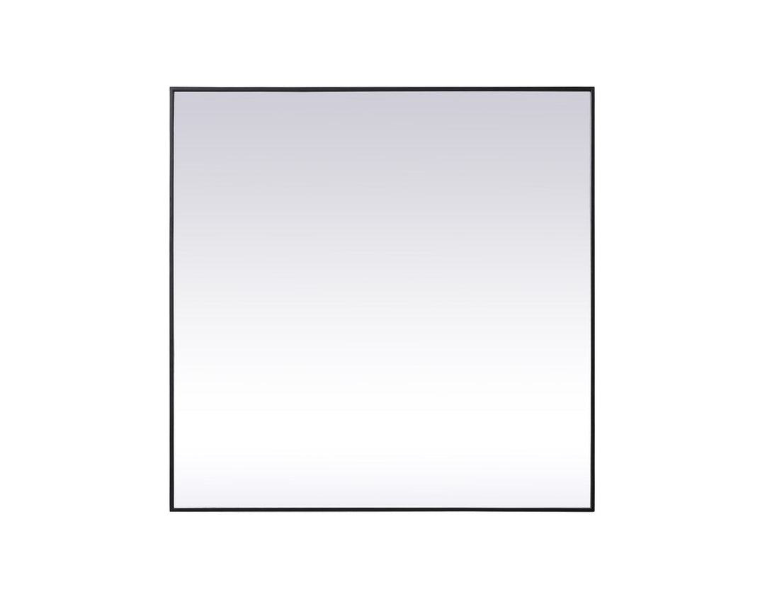 Metal Frame Square Mirror 48 Inch In Black by Elegant Decor