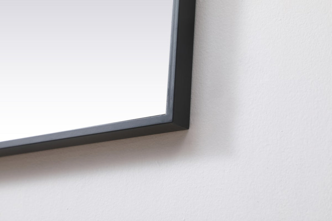 Metal Frame Square Mirror 48 Inch In Black