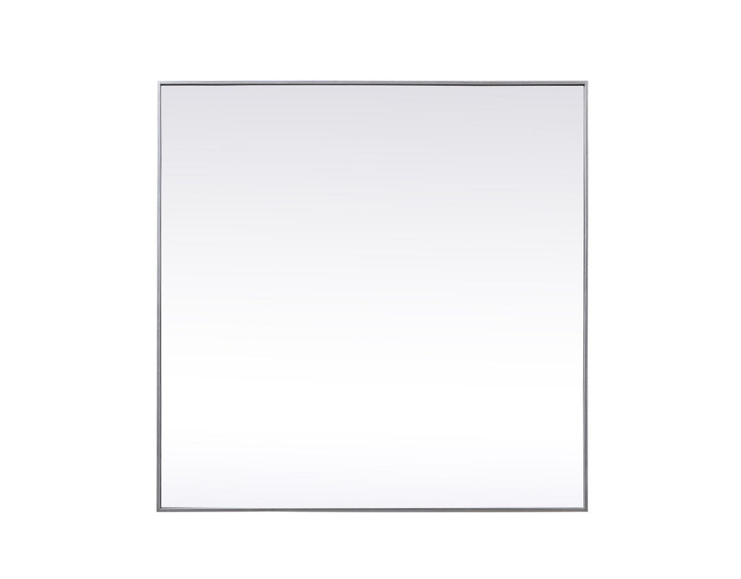 Metal Frame Square Mirror 48 Inch In Silver by Elegant Decor
