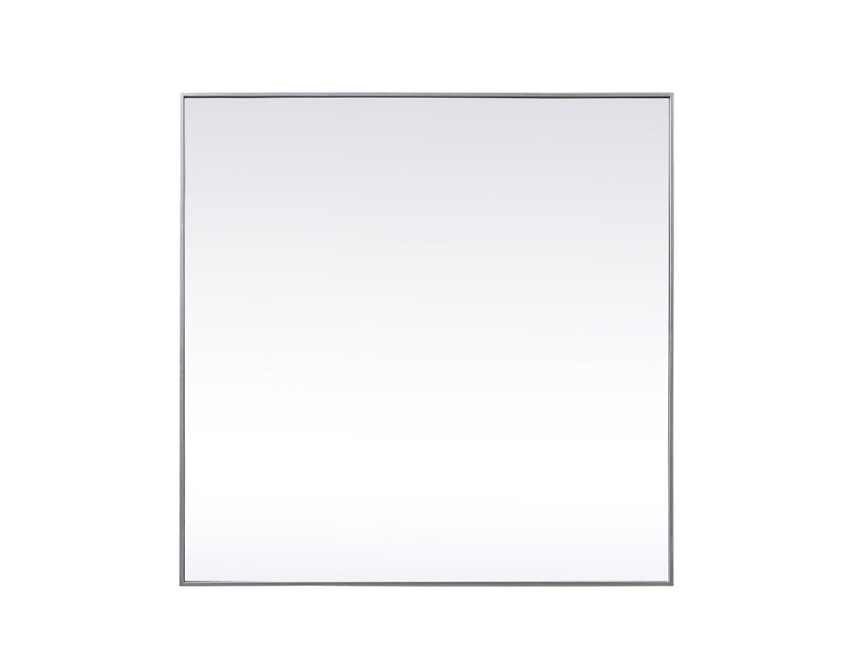 Metal Frame Square Mirror 48 Inch In Silver by Elegant Decor