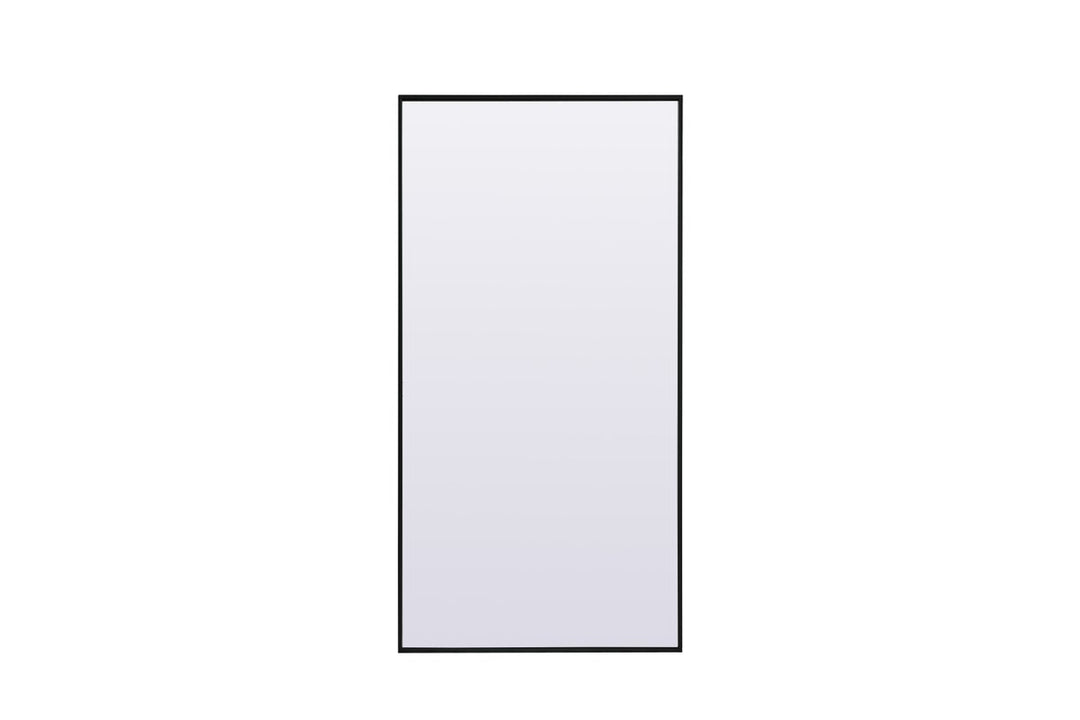 Metal Frame Rectangle Full Length Mirror 30X60 Inch In Black by Elegant Decor