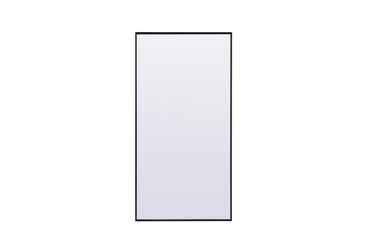 Metal Frame Rectangle Full Length Mirror 30X60 Inch In Black by Elegant Decor