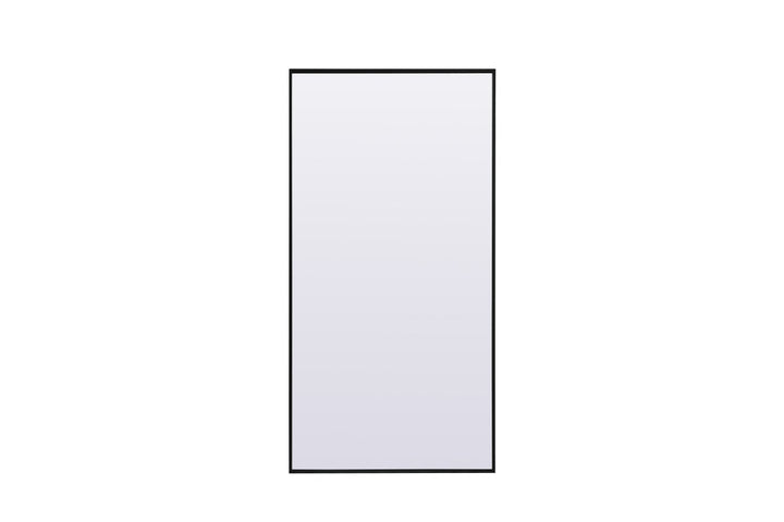 Metal Frame Rectangle Full Length Mirror 30X60 Inch In Black by Elegant Decor