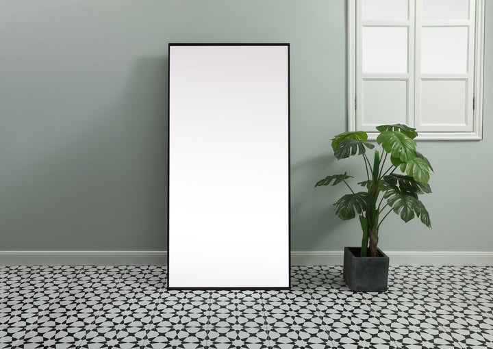 Metal Frame Rectangle Full Length Mirror 30X60 Inch In Black