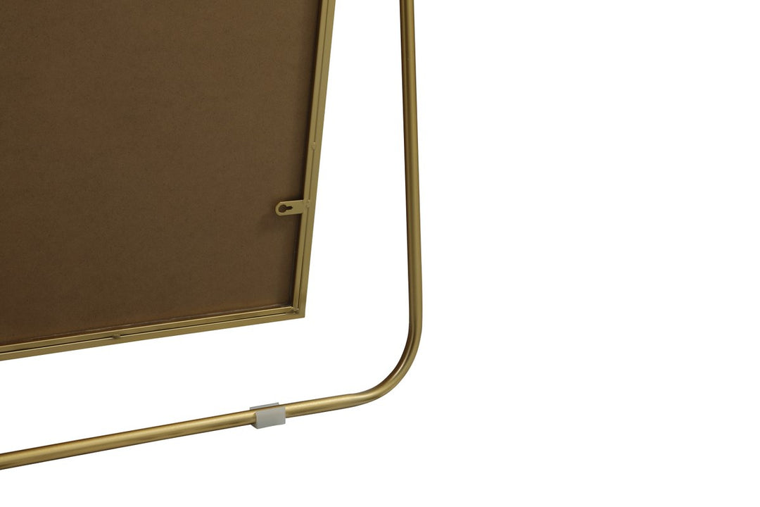Metal Frame Rectangle Full Length Mirror 30X60 Inch In Brass
