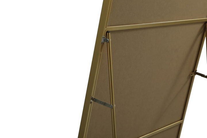 Metal Frame Rectangle Full Length Mirror 30X60 Inch In Brass