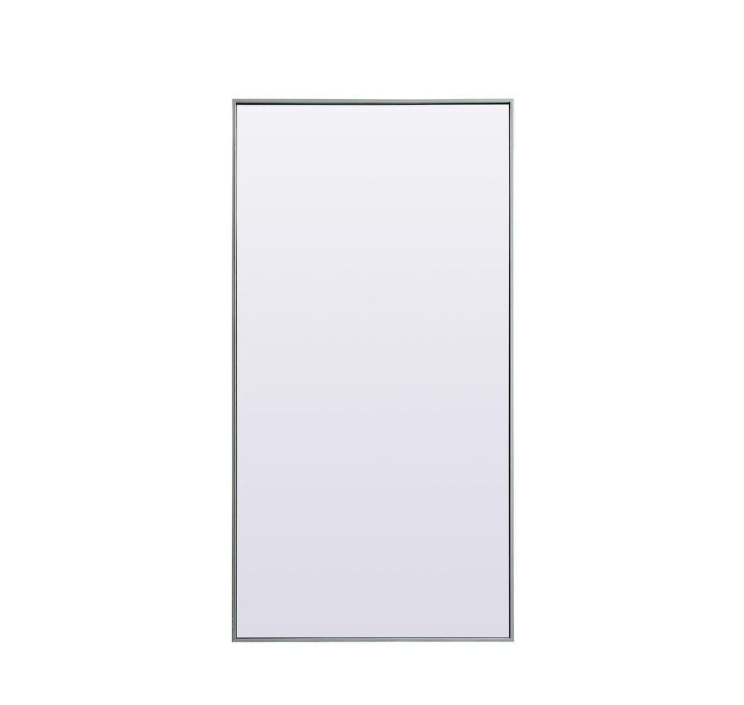 Metal Frame Rectangle Full Length Mirror 30X60 Inch In Silver by Elegant Decor
