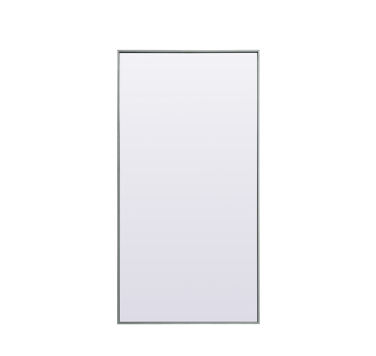 Metal Frame Rectangle Full Length Mirror 30X60 Inch In Silver by Elegant Decor
