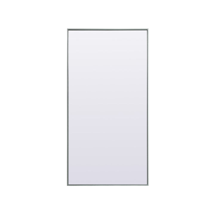 Metal Frame Rectangle Full Length Mirror 30X60 Inch In Silver by Elegant Decor