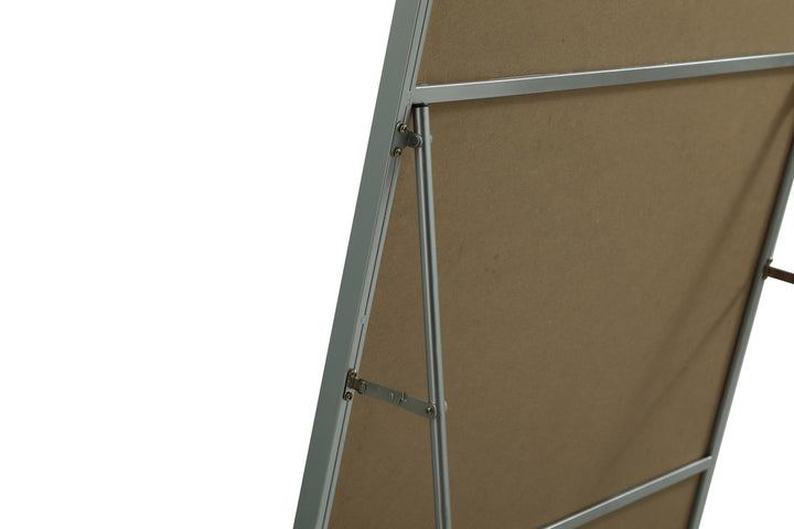 Metal Frame Rectangle Full Length Mirror 30X60 Inch In Silver
