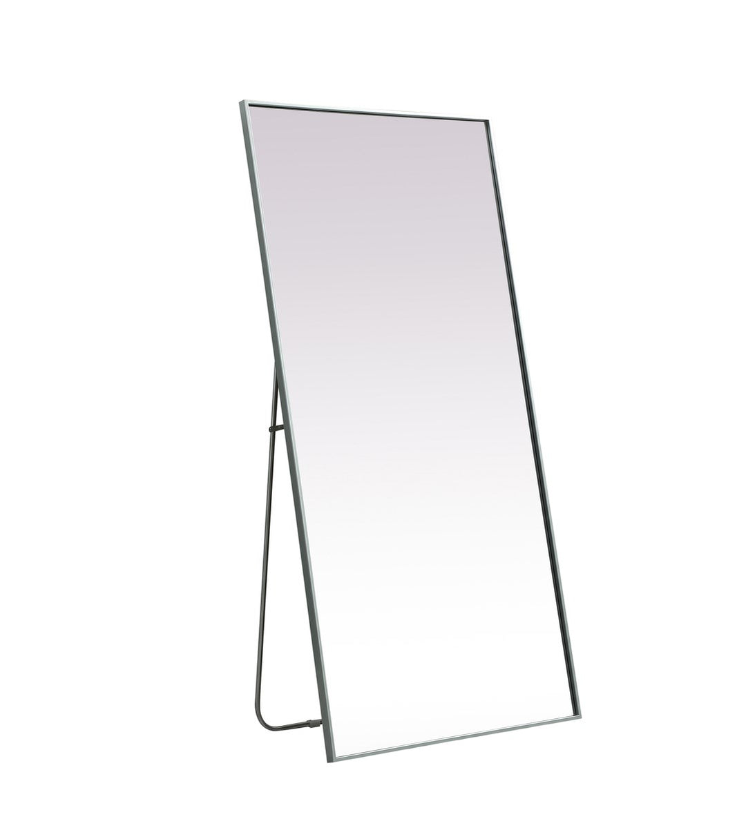 Metal Frame Rectangle Full Length Mirror 30X60 Inch In Silver