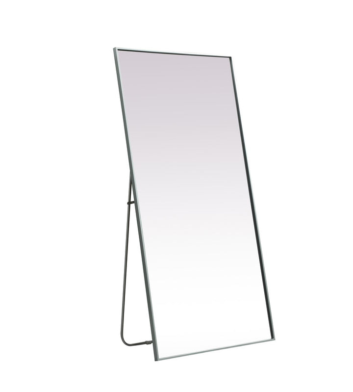 Metal Frame Rectangle Full Length Mirror 30X60 Inch In Silver