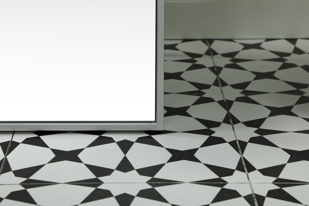 Metal Frame Rectangle Full Length Mirror 30X60 Inch In Silver