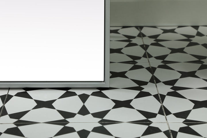 Metal Frame Rectangle Full Length Mirror 30X60 Inch In Silver