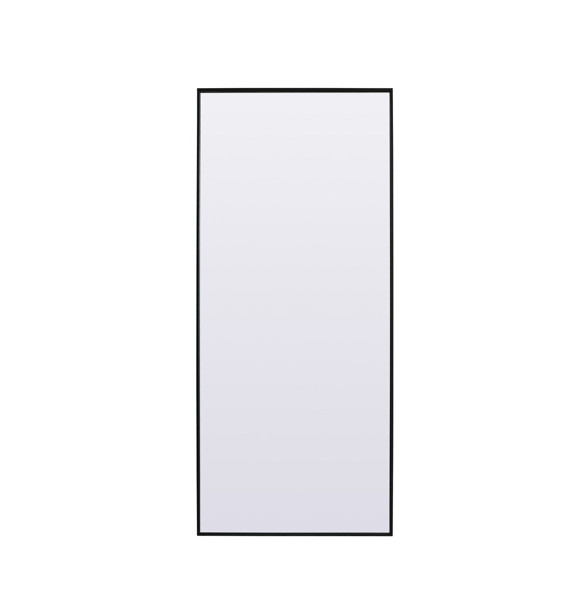 Metal Frame Rectangle Full Length Mirror 30X72 Inch In Black by Elegant Decor