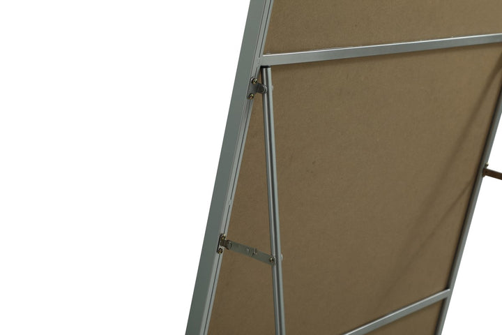 Metal Frame Rectangle Full Length Mirror 30X72 Inch In Silver