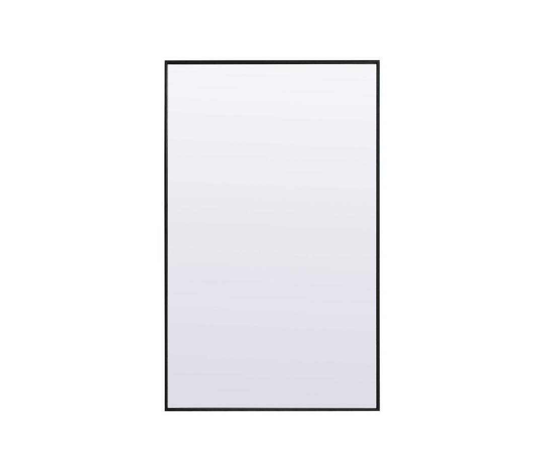 Metal Frame Rectangle Full Length Mirror 36X60 Inch In Black by Elegant Decor
