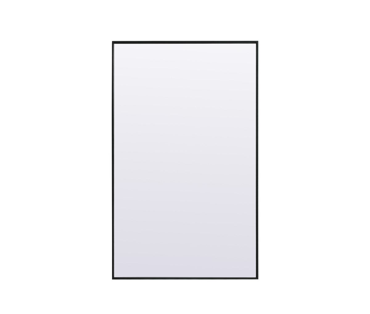 Metal Frame Rectangle Full Length Mirror 36X60 Inch In Black by Elegant Decor