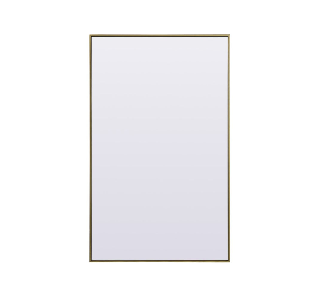 Metal Frame Rectangle Full Length Mirror 36X60 Inch In Brass by Elegant Decor
