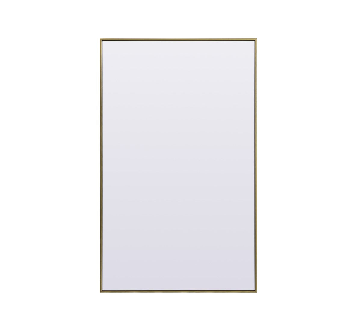 Metal Frame Rectangle Full Length Mirror 36X60 Inch In Brass by Elegant Decor