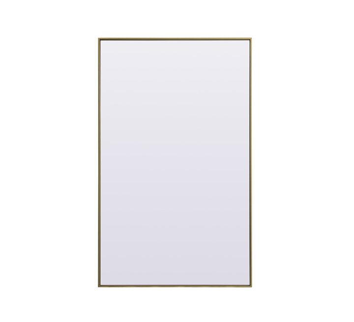 Metal Frame Rectangle Full Length Mirror 36X60 Inch In Brass by Elegant Decor