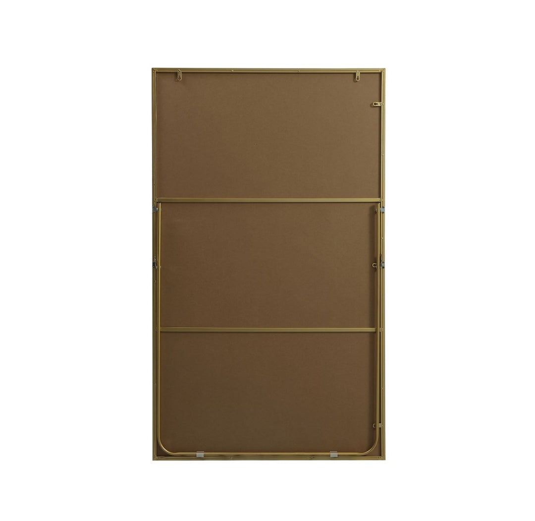 Metal Frame Rectangle Full Length Mirror 36X60 Inch In Brass