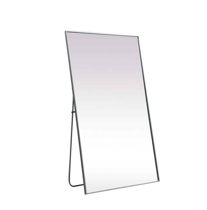 Metal Frame Rectangle Full Length Mirror 36X60 Inch In Silver