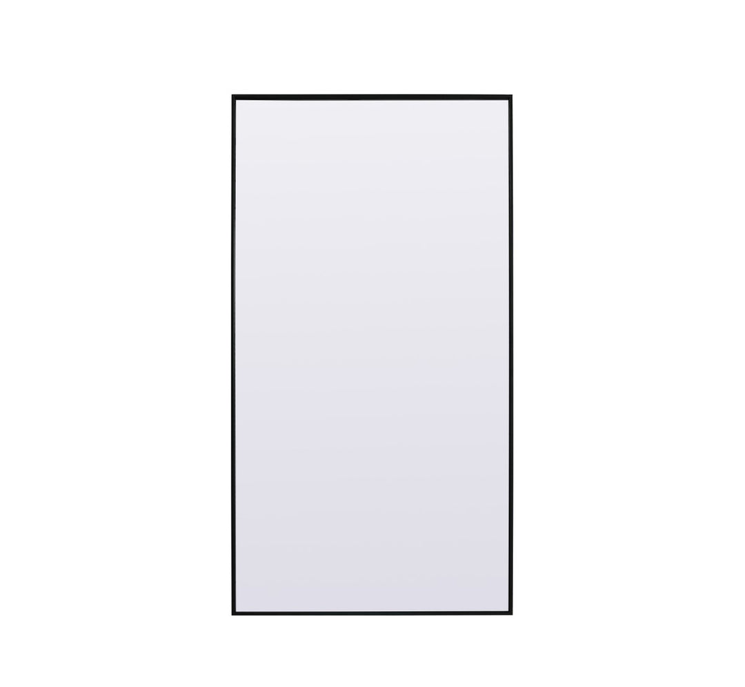 Metal Frame Rectangle Full Length Mirror 36X72 Inch In Black by Elegant Decor