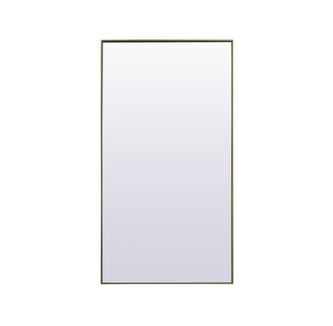 Metal Frame Rectangle Full Length Mirror 36X72 Inch In Brass by Elegant Decor