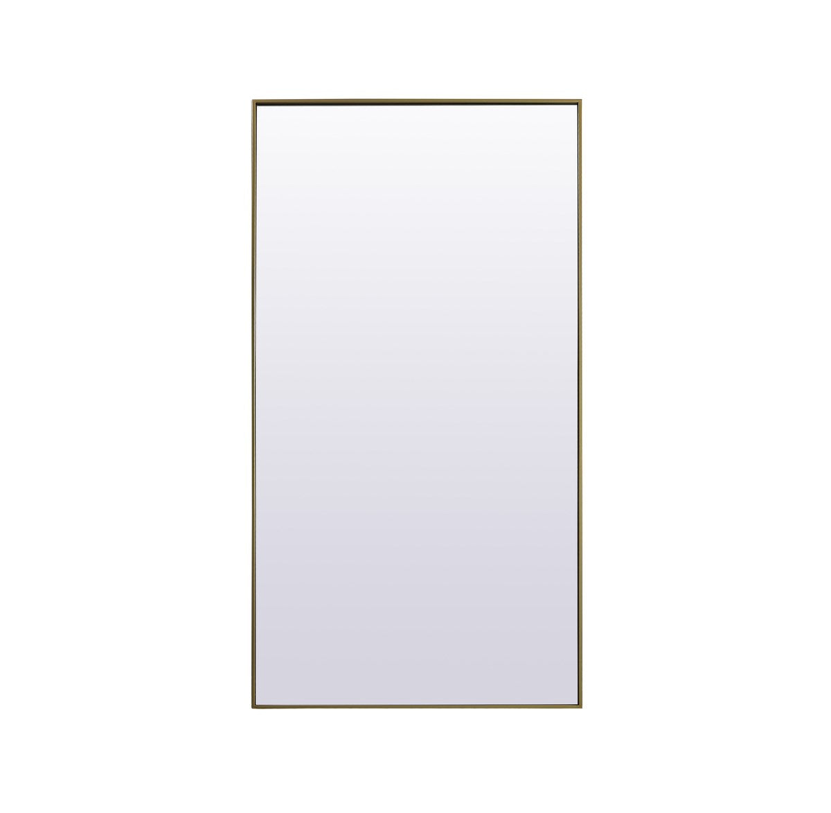 Metal Frame Rectangle Full Length Mirror 36X72 Inch In Brass by Elegant Decor