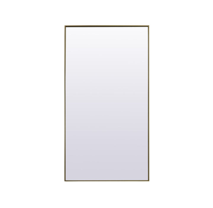 Metal Frame Rectangle Full Length Mirror 36X72 Inch In Brass by Elegant Decor