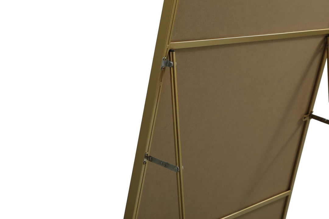 Metal Frame Rectangle Full Length Mirror 36X72 Inch In Brass