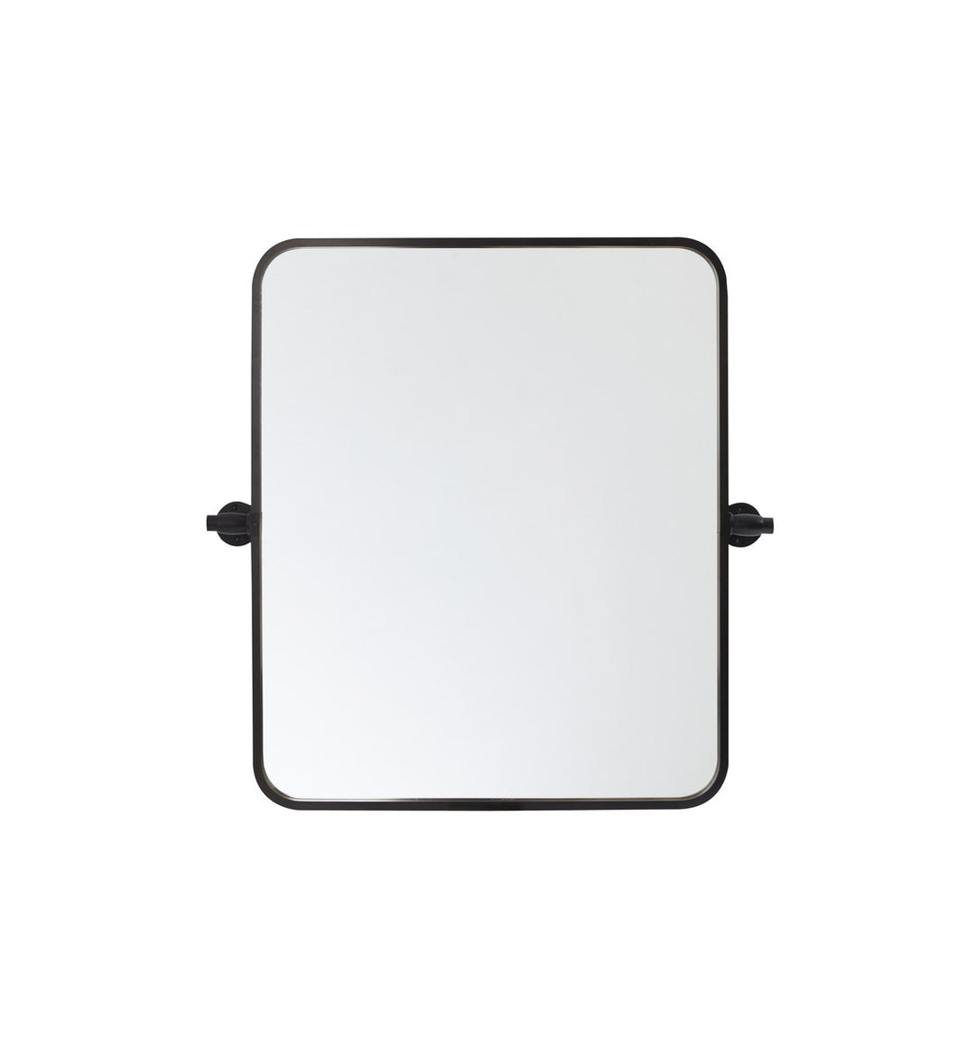 Soft Corner Pivot Mirror 20X24 Inch In Black by Elegant Decor