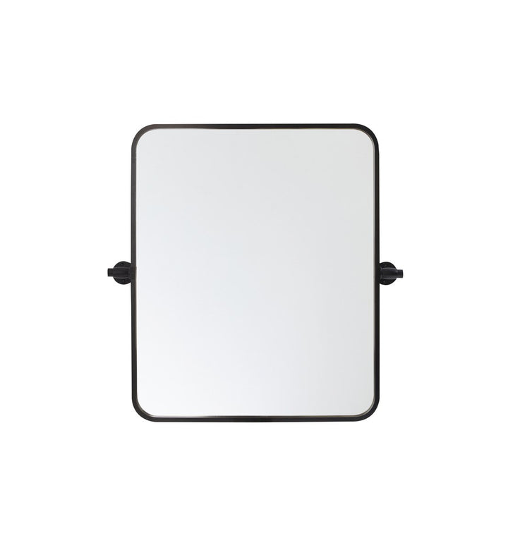 Soft Corner Pivot Mirror 20X24 Inch In Black by Elegant Decor