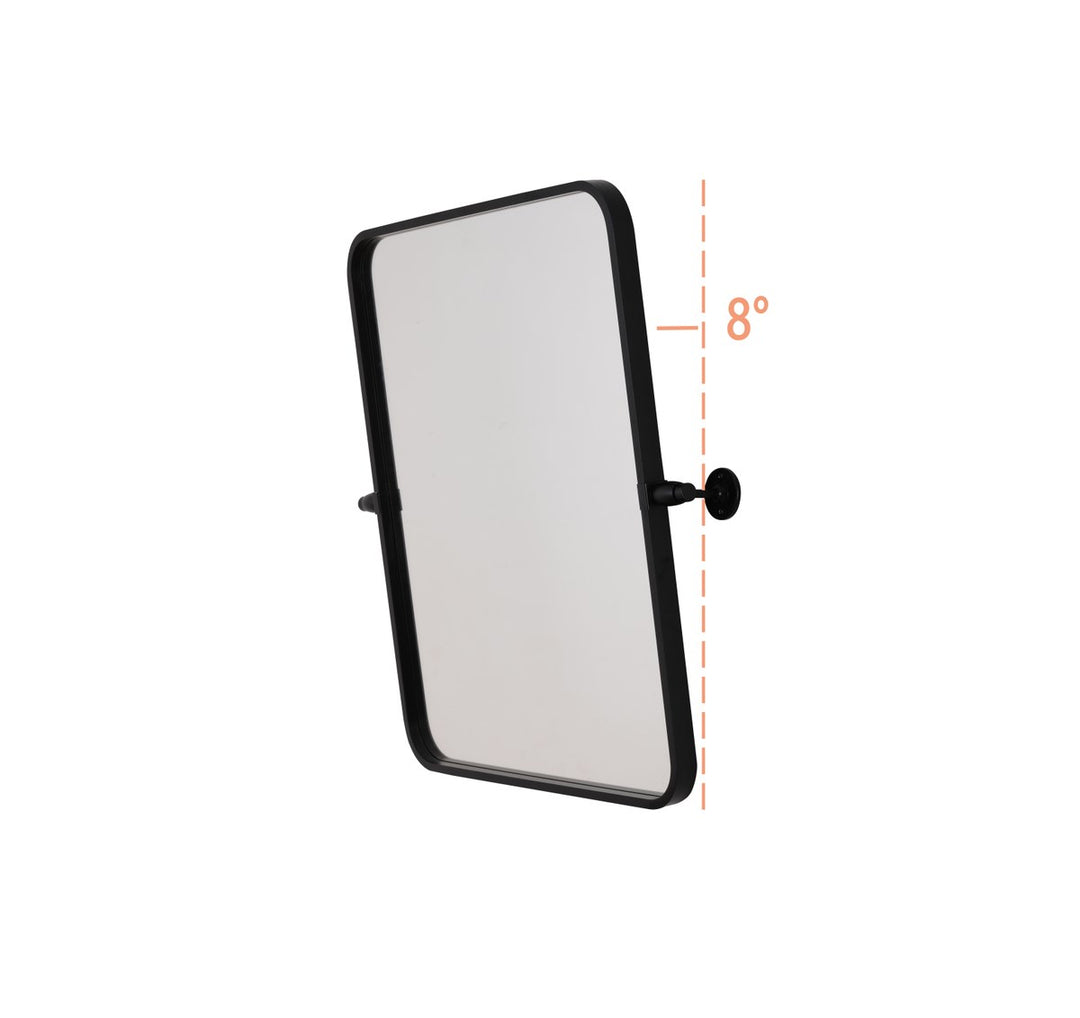 Soft Corner Pivot Mirror 20X24 Inch In Black