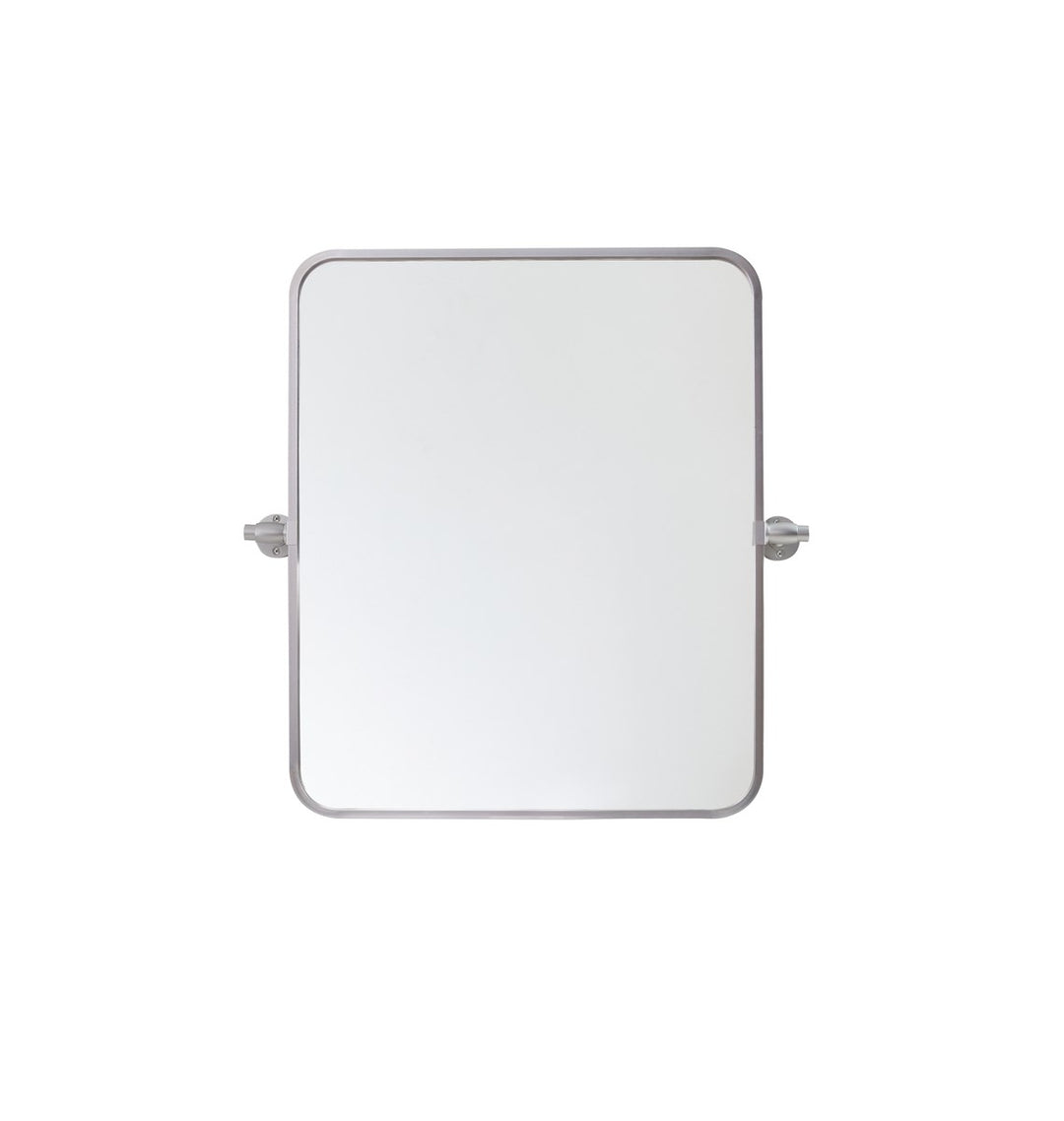 Soft Corner Pivot Mirror 20X24 Inch In Silver by Elegant Decor