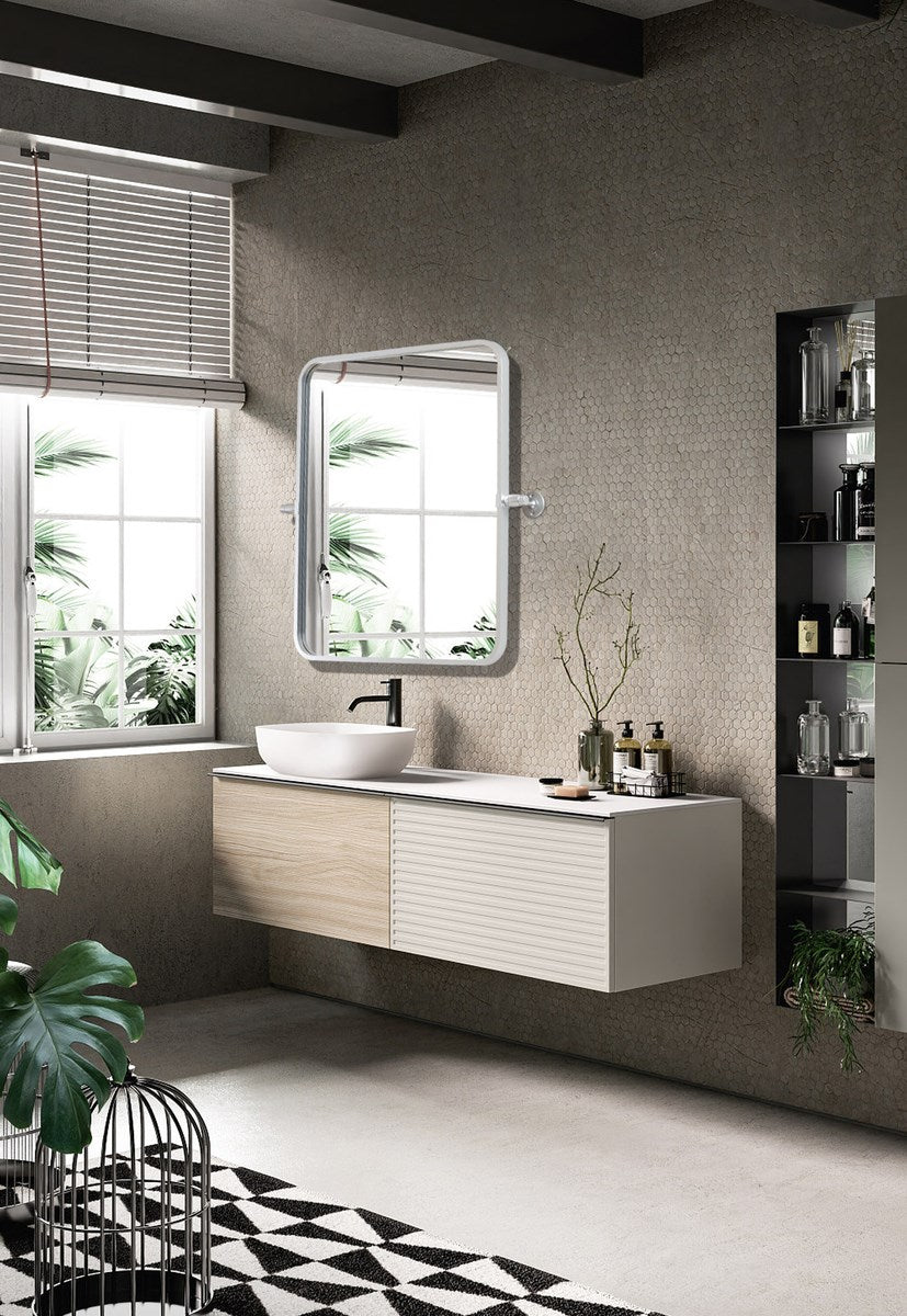 Soft Corner Pivot Mirror 20X24 Inch In Silver