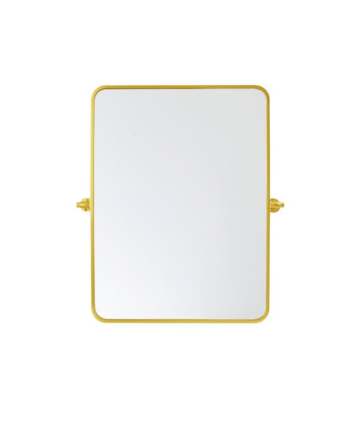 Soft Corner Pivot Mirror 24X32 Inch In Gold by Elegant Decor