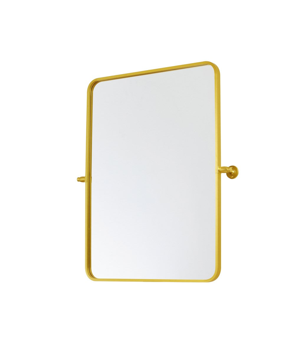 Soft Corner Pivot Mirror 24X32 Inch In Gold