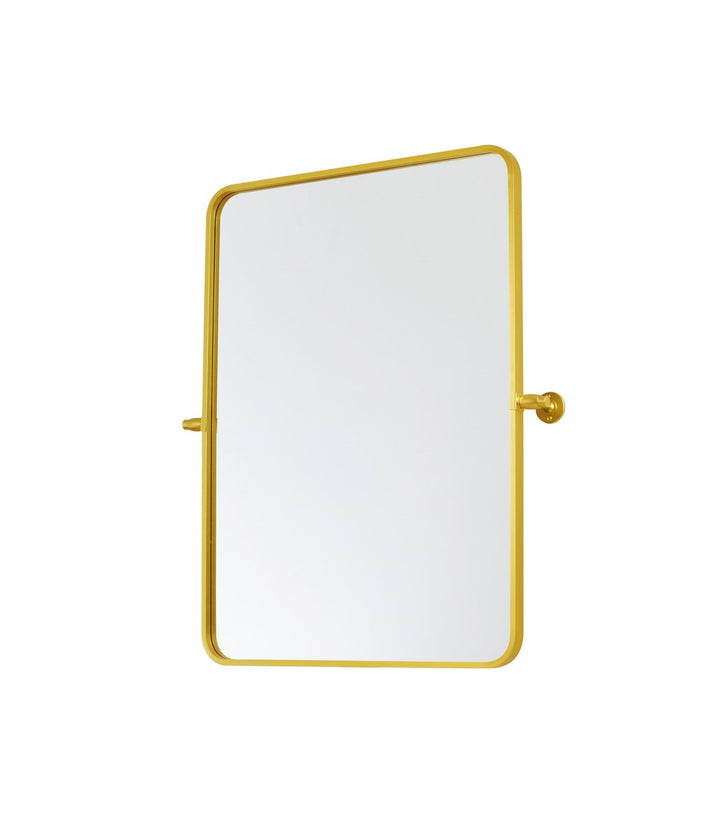 Soft Corner Pivot Mirror 24X32 Inch In Gold