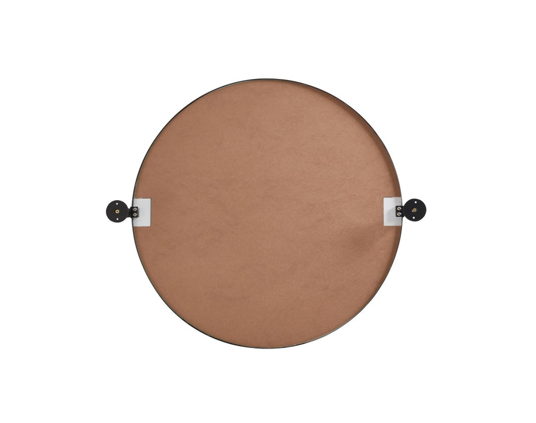 Round Pivot Mirror 24 Inch In Black