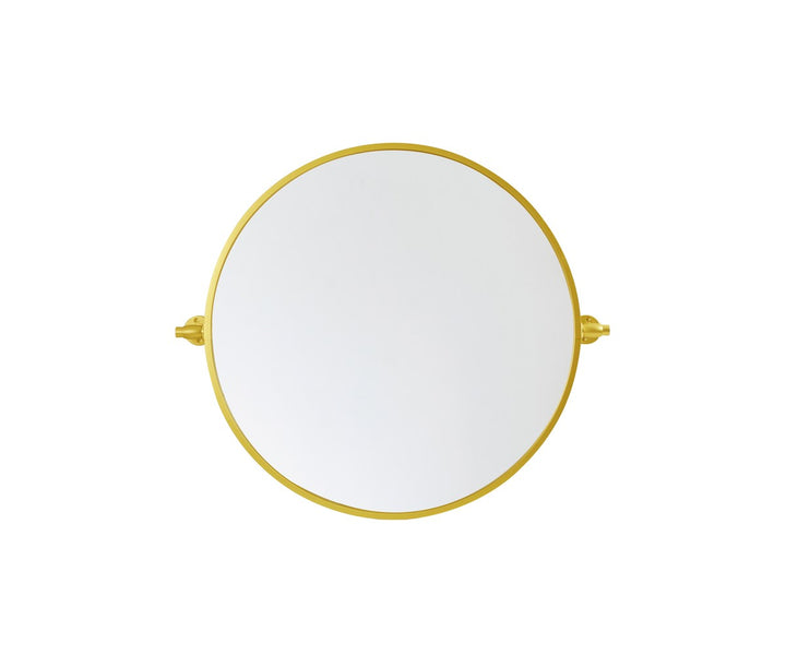 Round Pivot Mirror 24 Inch In Gold by Elegant Decor
