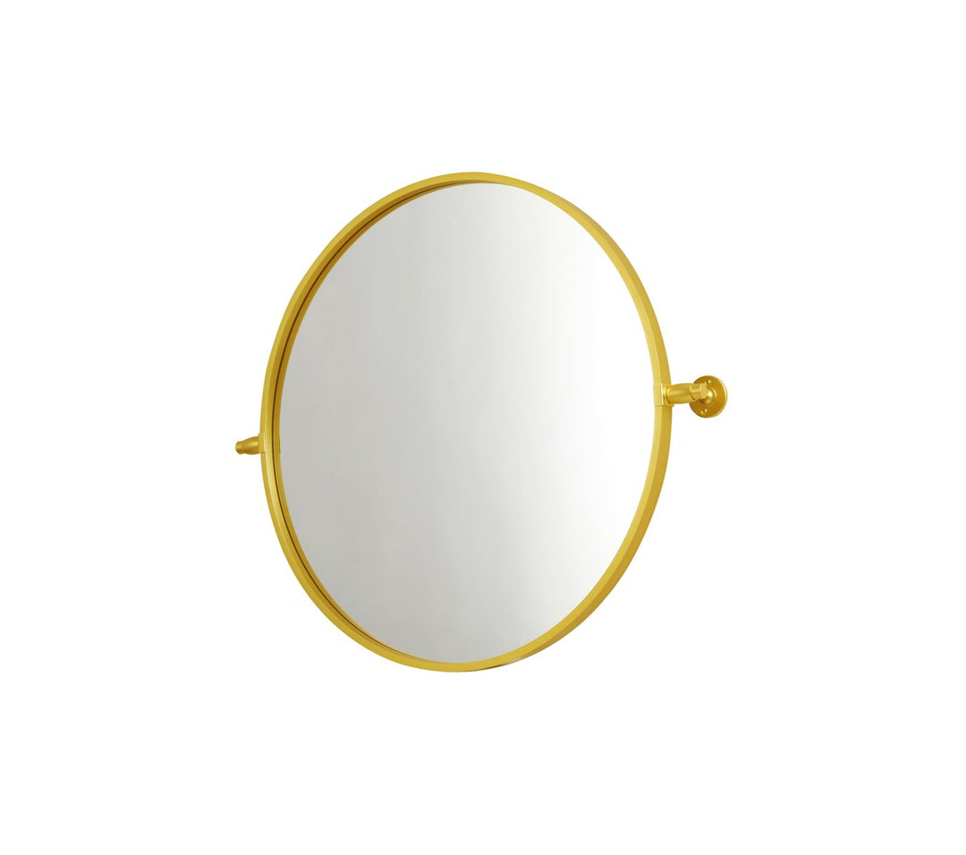 Round Pivot Mirror 24 Inch In Gold