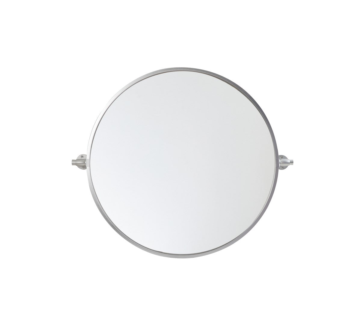Round Pivot Mirror 24 Inch In Silver by Elegant Decor