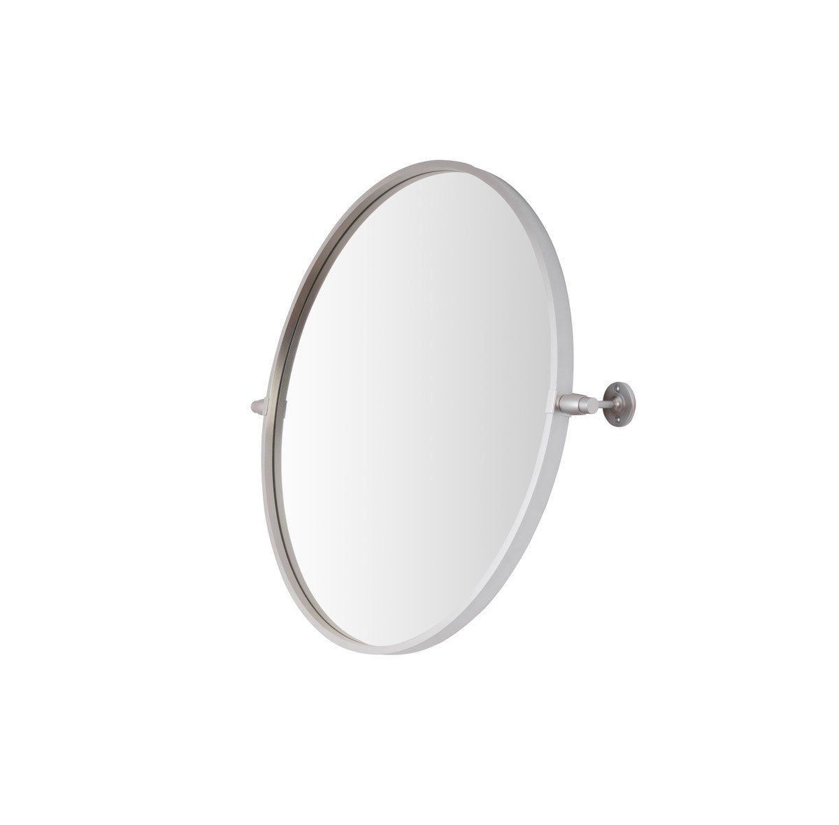 Round Pivot Mirror 24 Inch In Silver