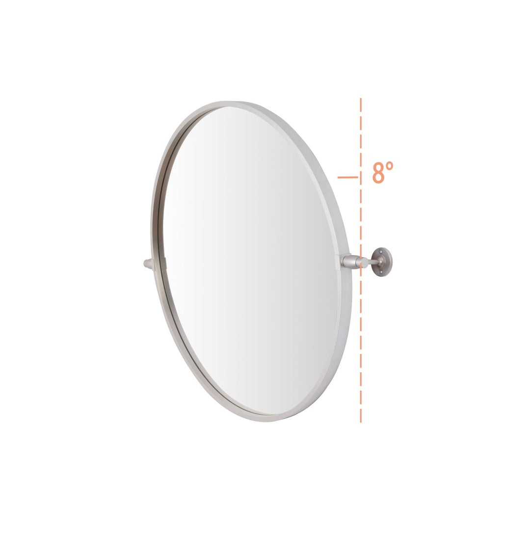 Round Pivot Mirror 24 Inch In Silver