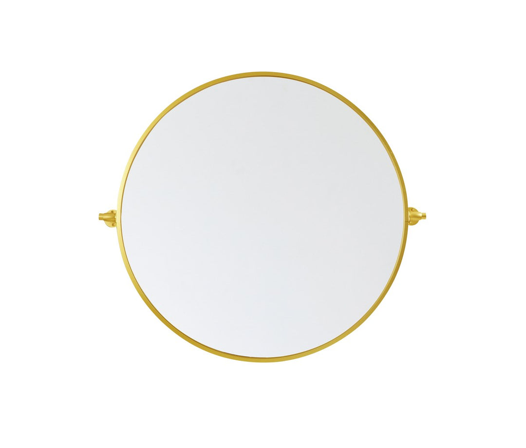 Round Pivot Mirror 30 Inch In Gold by Elegant Decor